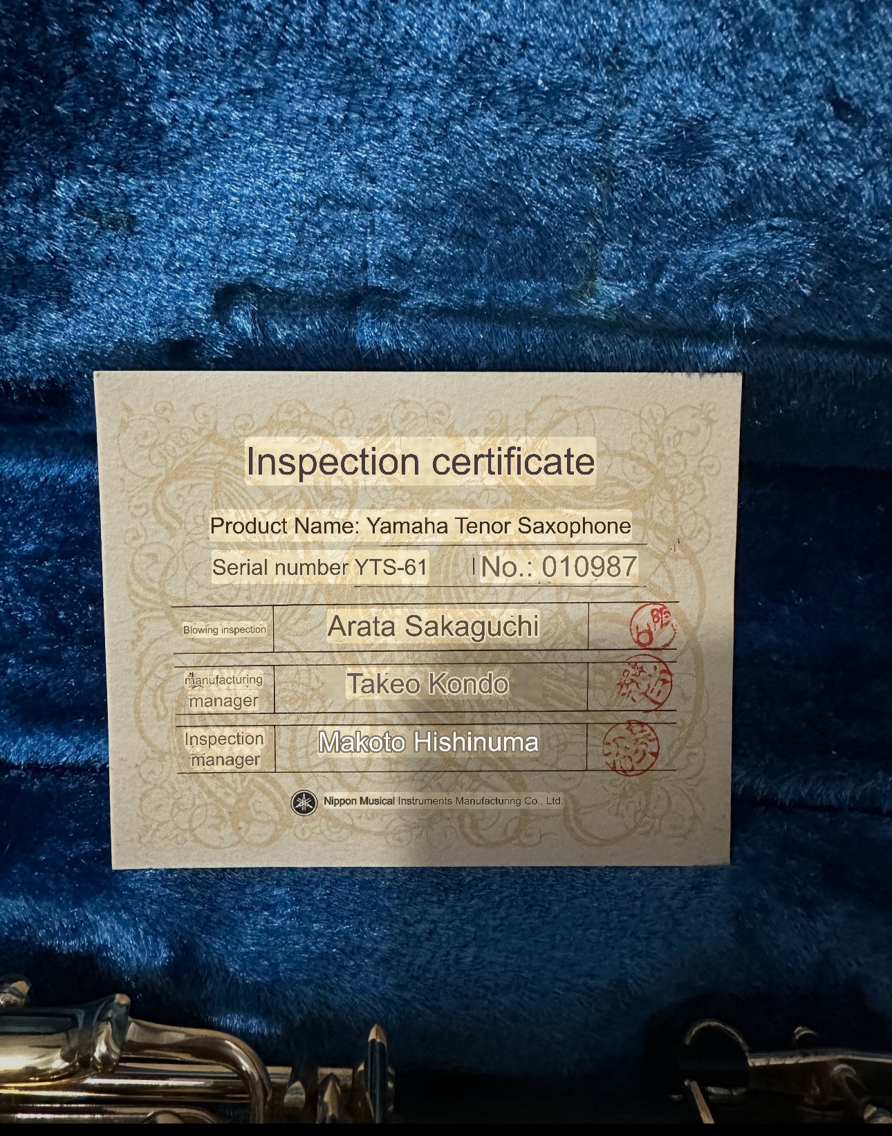 Vintage Yamaha YTS-61 Professional Tenor Saxophone NEAR MINT