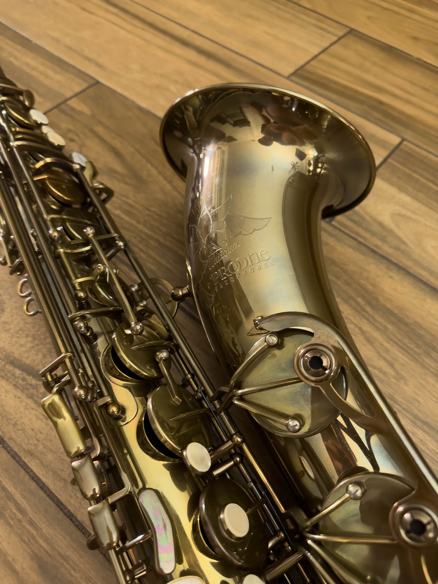 LIKE NEW Antigua ProOne Professional Tenor Saxophone - Cryogenically Treated Classic Antique Finish
