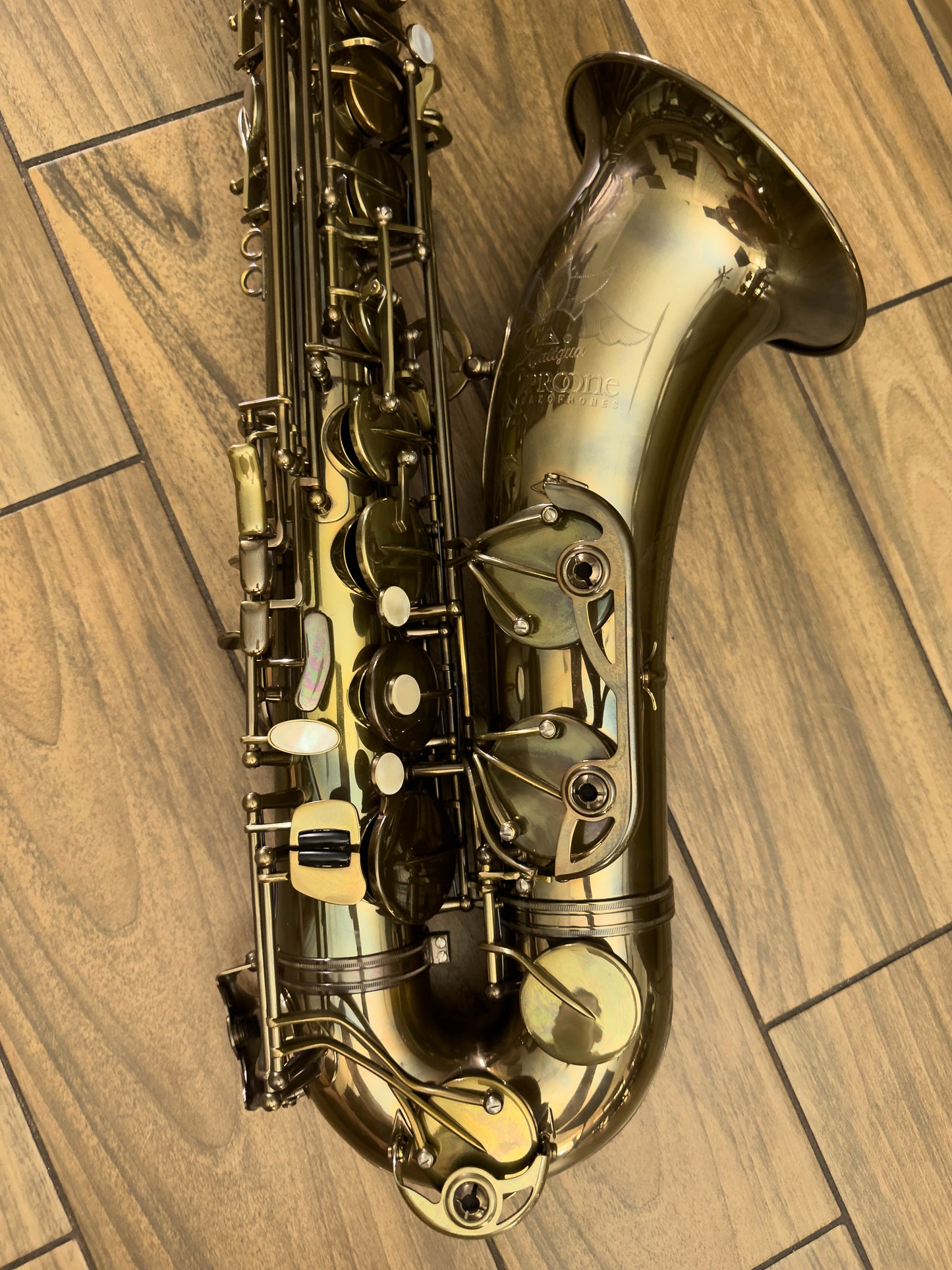 LIKE NEW Antigua ProOne Professional Tenor Saxophone - Cryogenically Treated Classic Antique Finish