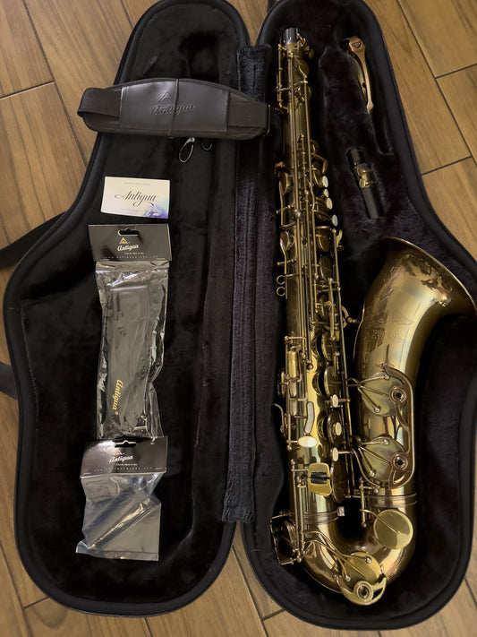 LIKE NEW Antigua ProOne Professional Tenor Saxophone - Cryogenically Treated Classic Antique Finish
